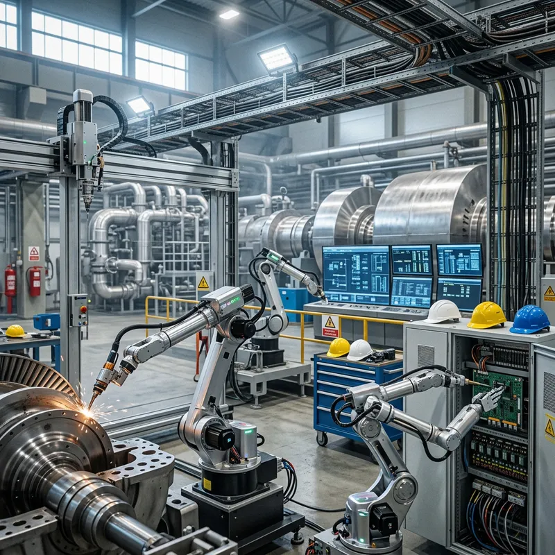 Robotic Manipulators Repairing Modern Power Plant