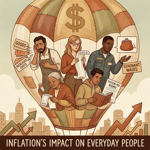 Impact of Inflation on Everyday People: Illustrative Representation