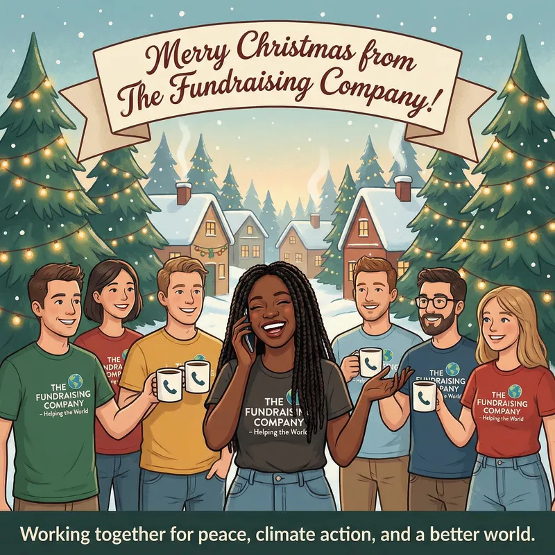 Joyful Christmas Fundraising Card Design