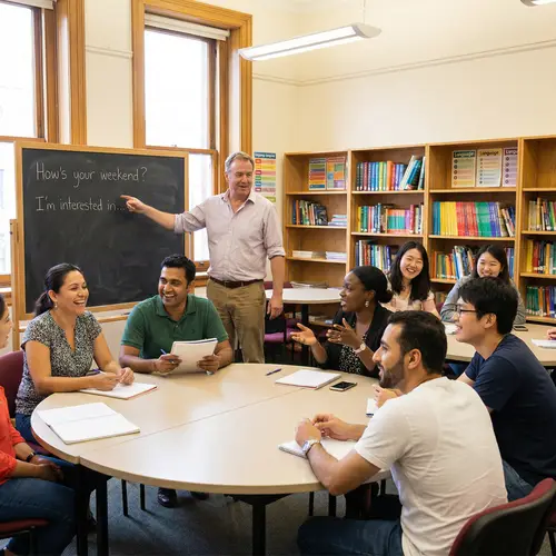 Multicultural English Learning Classroom | Language Exchange Session