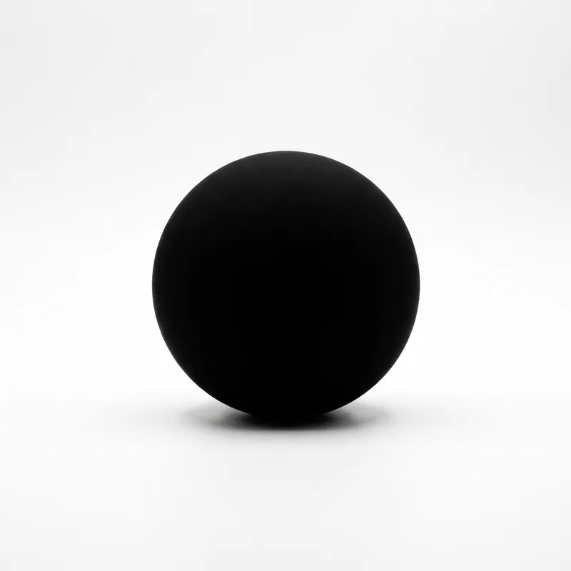 Black Ball on White Background