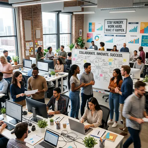 Diverse and Motivated Team Driving Business Success | Workplace Passion