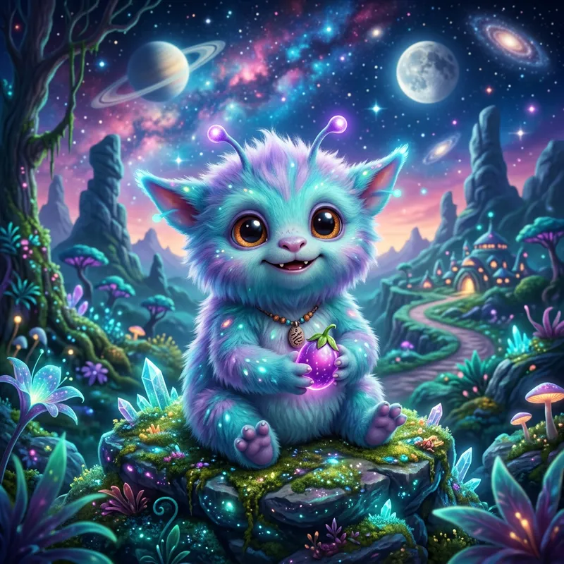 Adorable Alien: Charming Extraterrestrial Creature