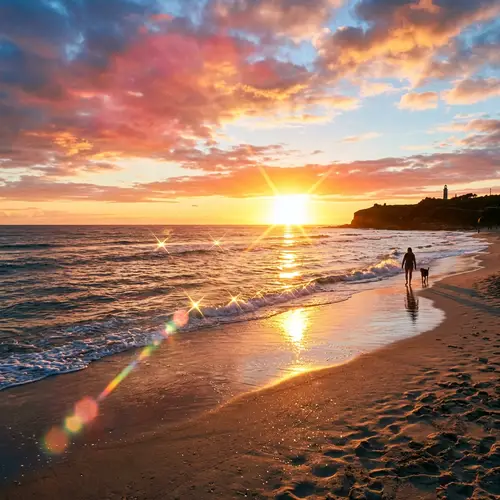 Stunning Sunrise at the Beach with Glorious Sun Glint