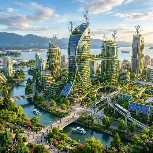 Harmonious Future: Green Technology and Nature in the City