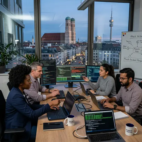 Diverse Team Engages in Cybersecurity Drill in Munich