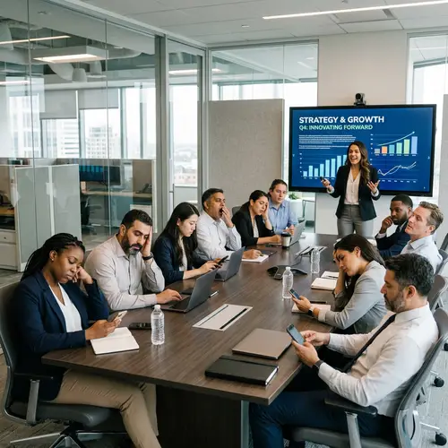Diverse Business Professionals in Modern Meeting Room