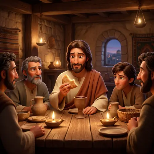 Pixar Style Image of the Sacramented Jesus