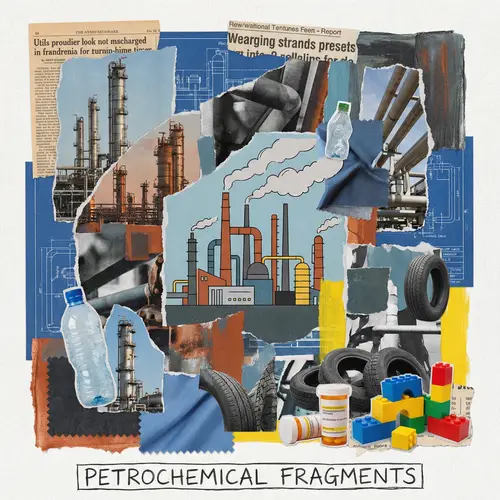 Artistic Collage of Petrochemical Industry Elements