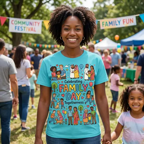 Cheerful Family Day Shirt for All Cultures