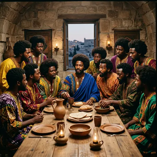 Black Version of The Last Supper Art