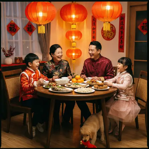 Chinese New Year Family Reunion Dinner Celebration