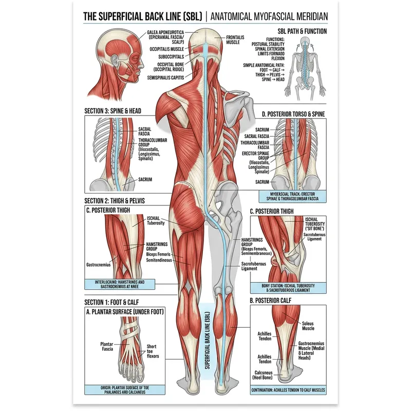 Simple Anatomy Superficial Back Line - Human Body