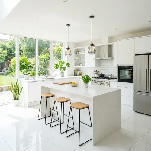 Sleek White Kitchen Design | Modern & Functional