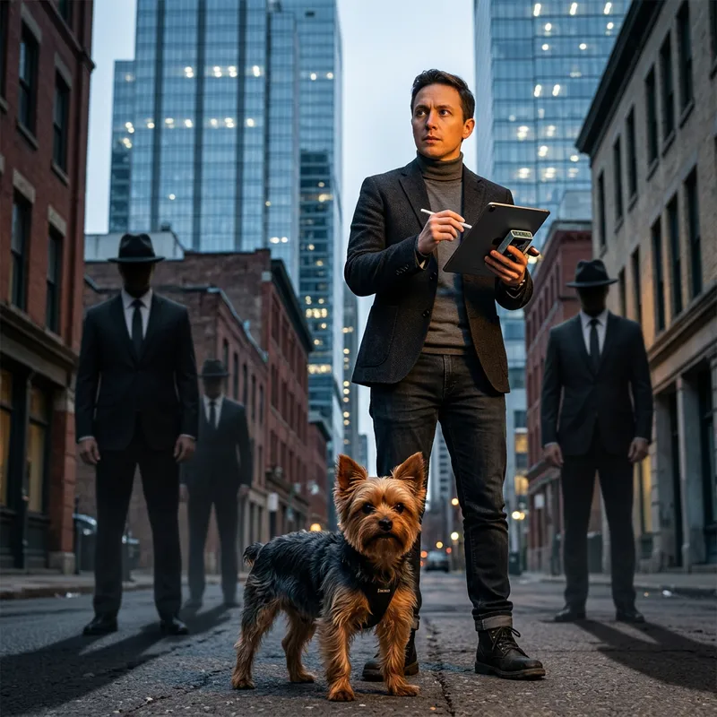 Feisty Yorkie Guards Elon Musk Against Big Corporations