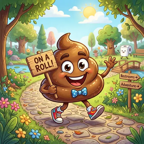 Funny Poop Emoji with Eyes