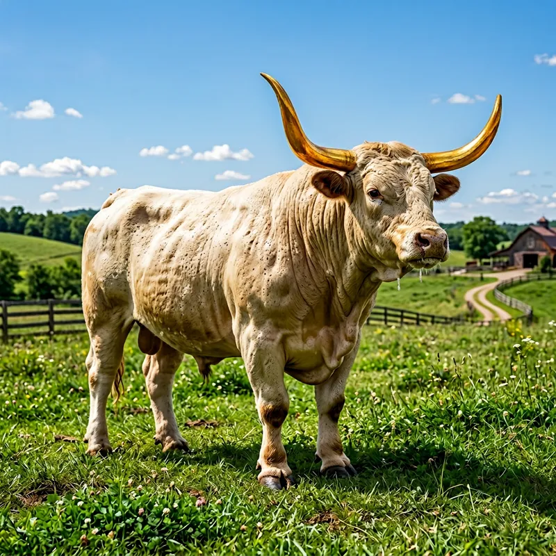 Beer Bull on Green Field | Strong Brew Imagery Beer Bull on Green Field | Strong Brew Imagery