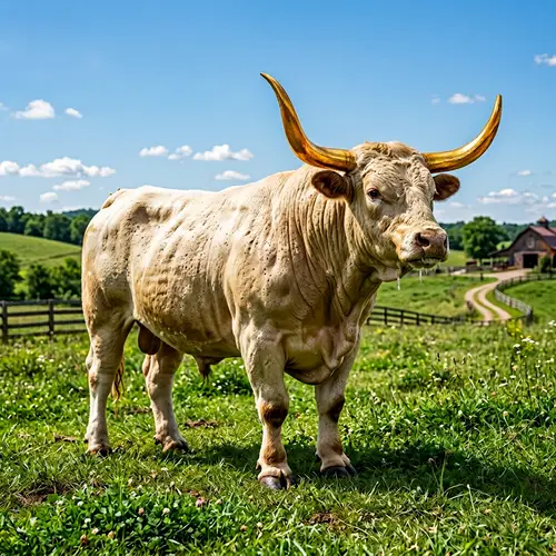 Strong Beer Bull Standing on Grass | Best Brewery Imagery