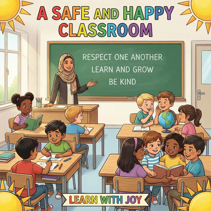 Safe and Vibrant Classroom Poster Design | Bright Kids Learning Safe and Vibrant Classroom Poster Design | Bright Kids Learning