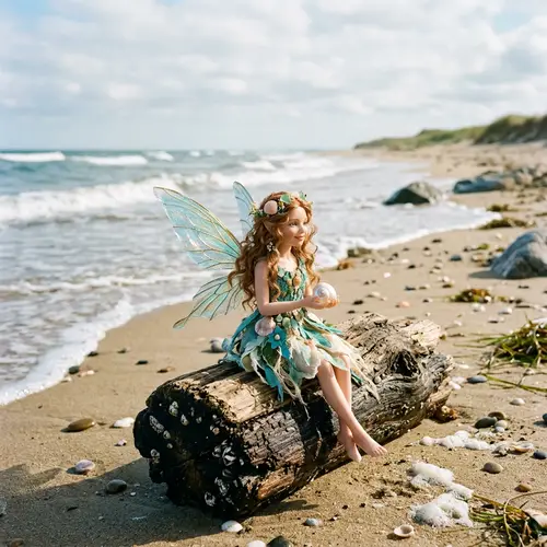 Enchanted Fairy on a Serene Beach