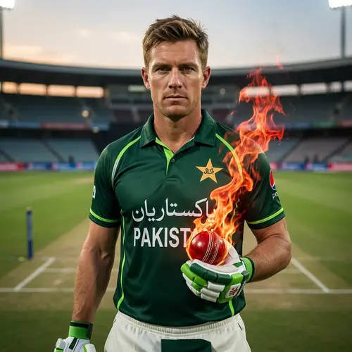 Prominent Cricket Player Resembling Babar Azam with Intense Focus