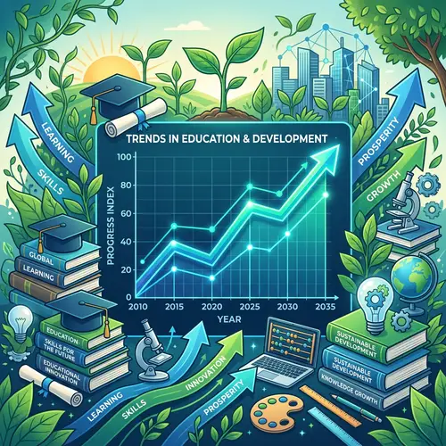 Education and Development Trends: Positive Growth Graph