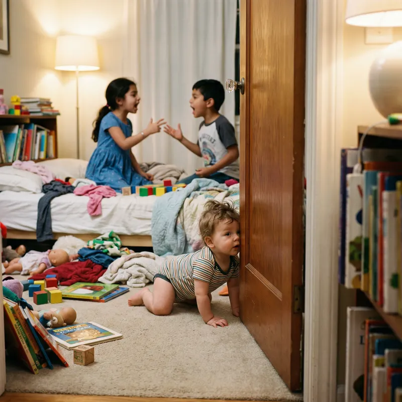 Cozy Bedroom Chaos: Sibling Adventures Cozy Bedroom Chaos: Sibling Adventures