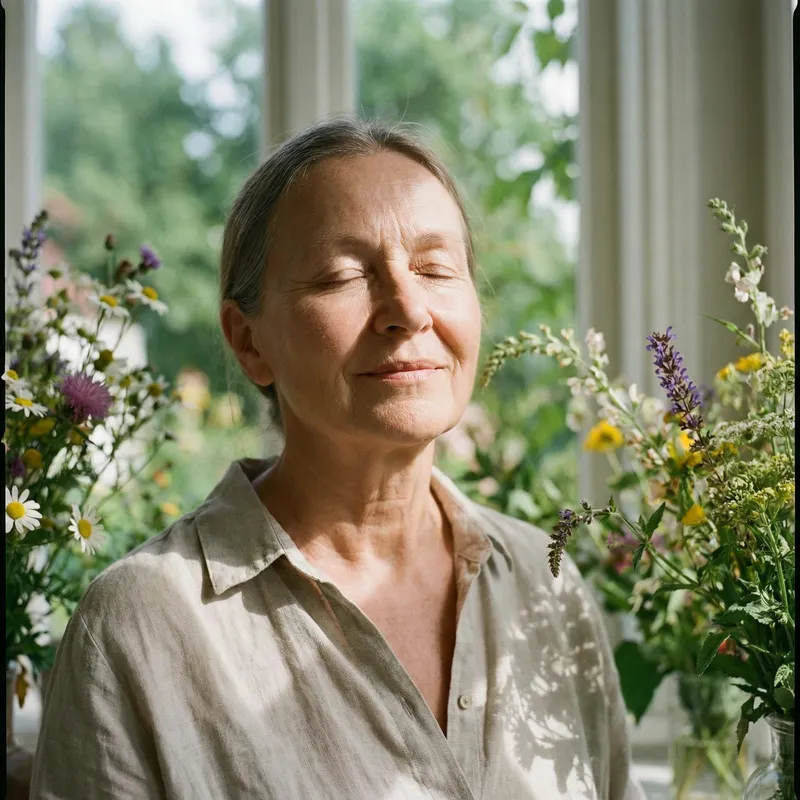 Calm and Peaceful Woman Face Art