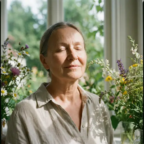 Calm and Peaceful Woman Face Art