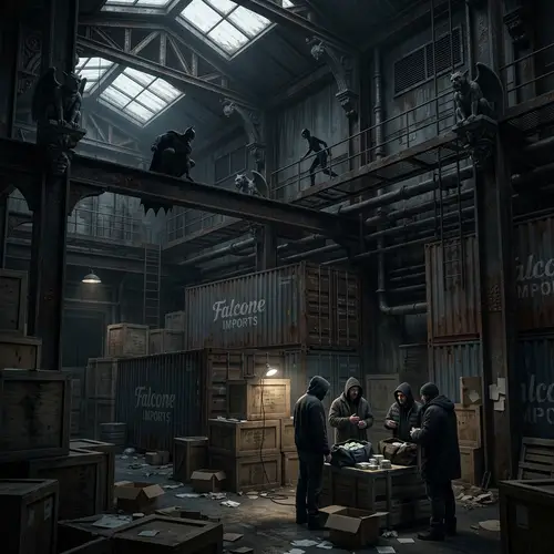 Explore the Abandoned Falcone Warehouse Scene