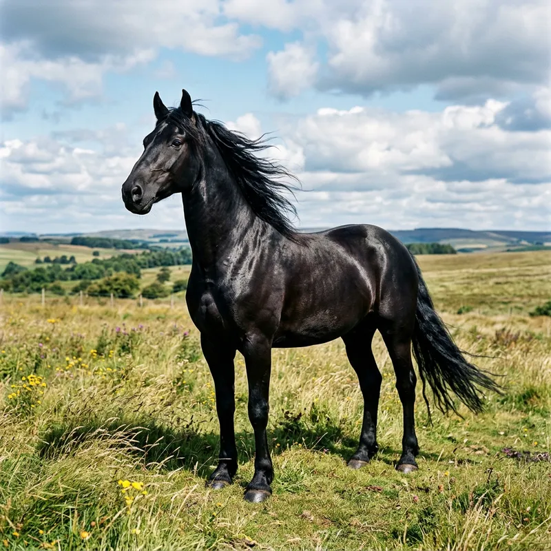 Majestic Black Stallion Horse - Powerful and Elegant Beauty