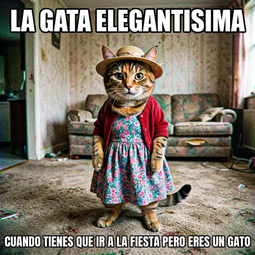 AI Art: Cat in Human Clothes | Fun Meme Style