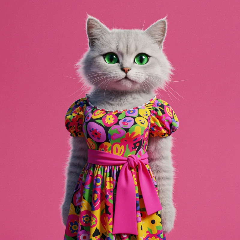 AI Art: Cat in Human Clothes | Fun Meme Style