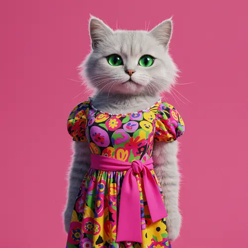 AI Art: Cat in Human Clothes | Fun Meme Style
