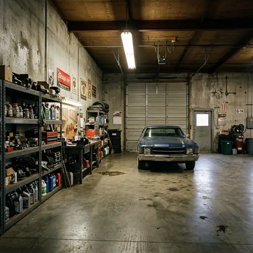 Spacious Single Room Garage Interior View