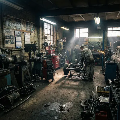 Gritty Urban Garage Workshop Photography | Tools & Machinery