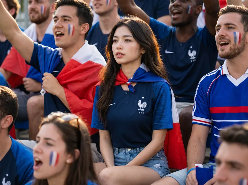 Sexy French Football Outfit at FIFA World Cup Sexy French Football Outfit at FIFA World Cup