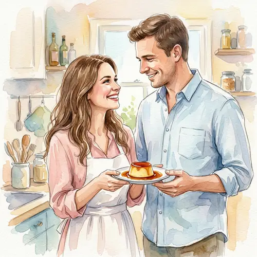 Cozy Kitchen Love: Abstract Watercolor Art