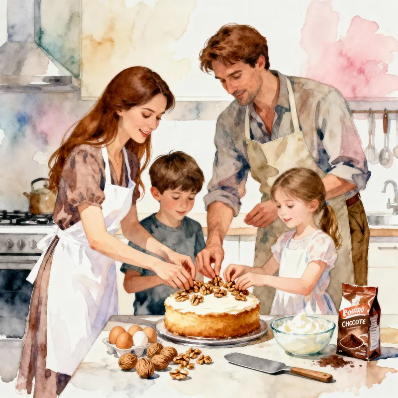 Warm Family Gathering in a Cozy Kitchen