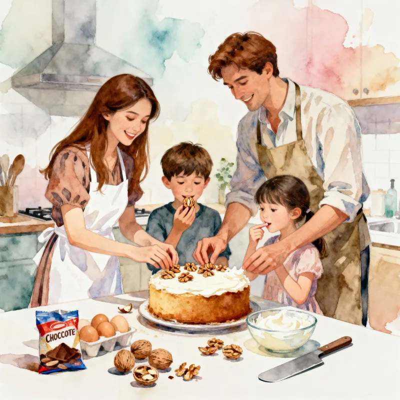 Joyful Family Moments in a Cozy Kitchen Joyful Family Moments in a Cozy Kitchen