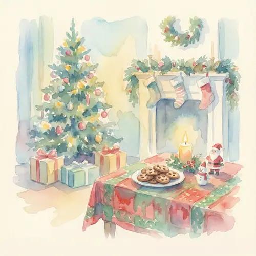 Festive Living Room with Christmas Decor & Tree