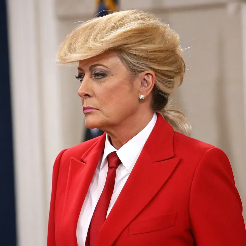 Giorgia Meloni in Donald Trump's Outfit & Hair
