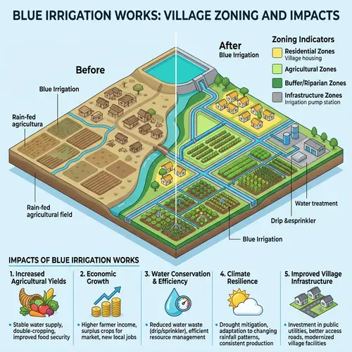 Blue Irrigation Works on Villages: Zoning Indicators & Impacts