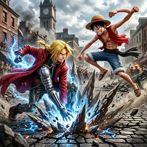 Edward Elric vs Luffy: Epic Battle of Alchemy and Elasticity