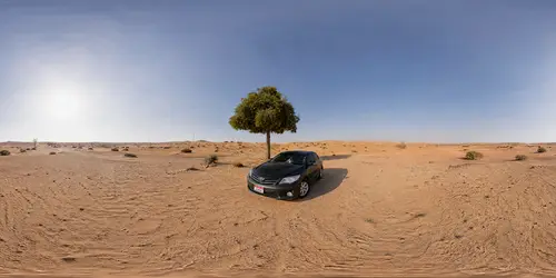360 Equirectangular Image of Al Ain Desert Scene