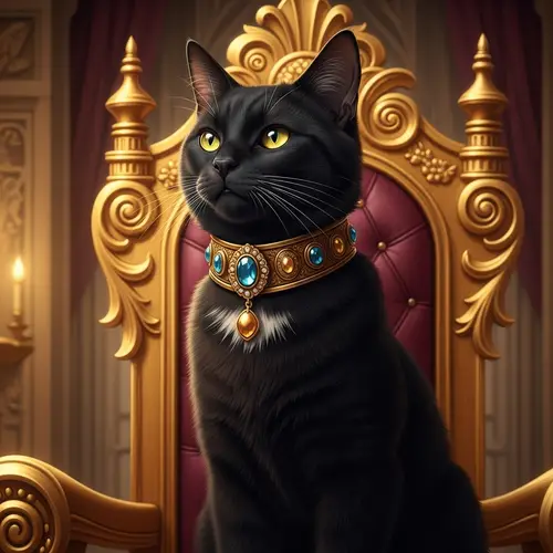 Regal Queen Cat - Majestic Feline Portrait