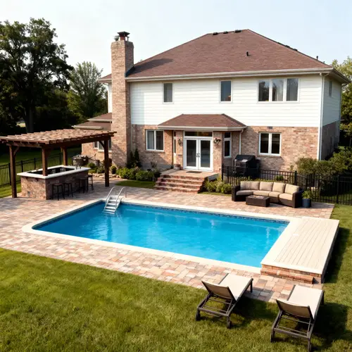 Stunning Backyard Pool Design with Pergola & Patio
