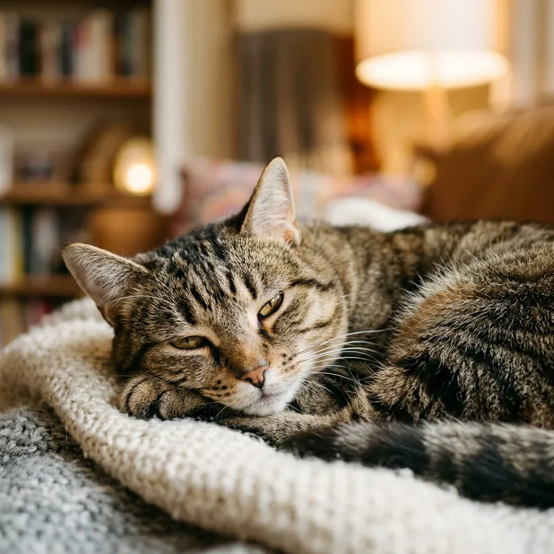 Adorable Domestic Cat with Bright Yellow Eyes