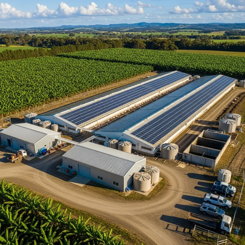 Innovative Broiler Farm Layout with Sustainable Features