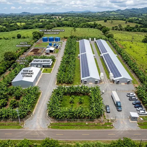 Innovative Broiler Farm Layout with Sustainable Features